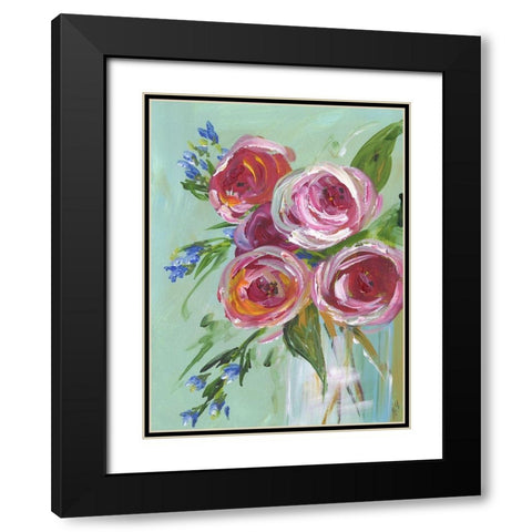 Floral Still Life Black Modern Wood Framed Art Print with Double Matting by Strong, Molly Susan