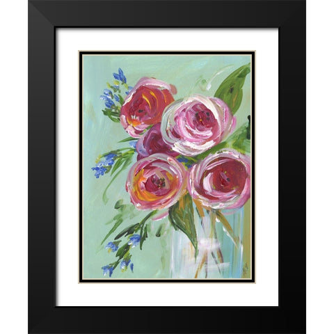 Floral Still Life Black Modern Wood Framed Art Print with Double Matting by Strong, Molly Susan