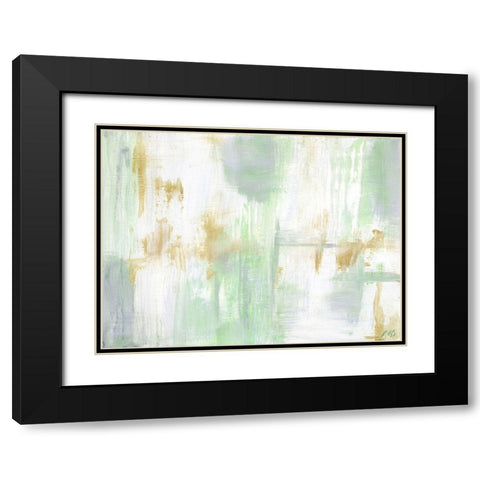 Pastel Abstract Black Modern Wood Framed Art Print with Double Matting by Strong, Molly Susan