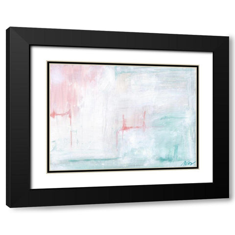 Pastel Abstract II Black Modern Wood Framed Art Print with Double Matting by Strong, Molly Susan