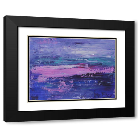 Abstract II Black Modern Wood Framed Art Print with Double Matting by Strong, Molly Susan