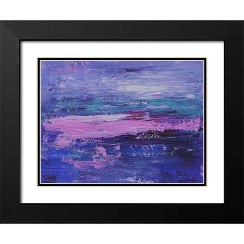 Abstract II Black Modern Wood Framed Art Print with Double Matting by Strong, Molly Susan