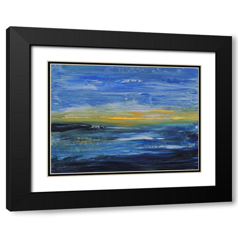 Abstract III Black Modern Wood Framed Art Print with Double Matting by Strong, Molly Susan