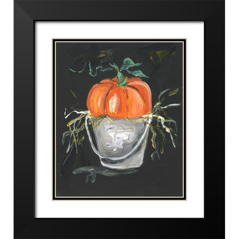 Pumpkin in a Bucket Black Modern Wood Framed Art Print with Double Matting by Strong, Molly Susan