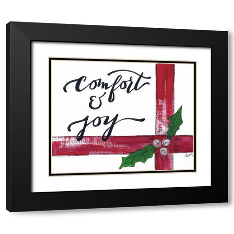 Comfort and Joy Black Modern Wood Framed Art Print with Double Matting by Strong, Molly Susan