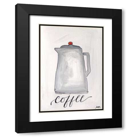 Coffee Black Modern Wood Framed Art Print with Double Matting by Strong, Molly Susan
