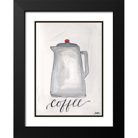 Coffee Black Modern Wood Framed Art Print with Double Matting by Strong, Molly Susan