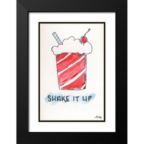Shake It Up Black Modern Wood Framed Art Print with Double Matting by Strong, Molly Susan
