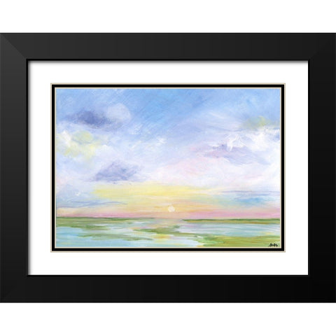 Sunrise Black Modern Wood Framed Art Print with Double Matting by Strong, Molly Susan
