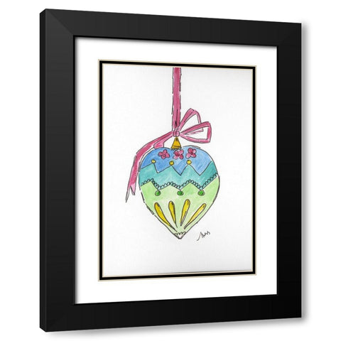 Ornament II Black Modern Wood Framed Art Print with Double Matting by Strong, Molly Susan