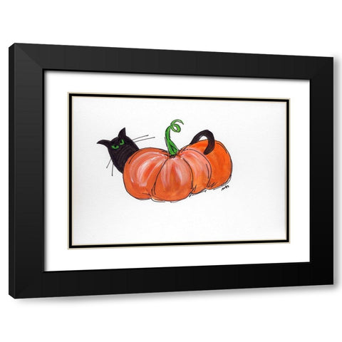 Peek a Boo III Black Modern Wood Framed Art Print with Double Matting by Strong, Molly Susan