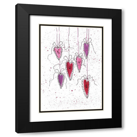 Love   Black Modern Wood Framed Art Print with Double Matting by Strong, Molly Susan