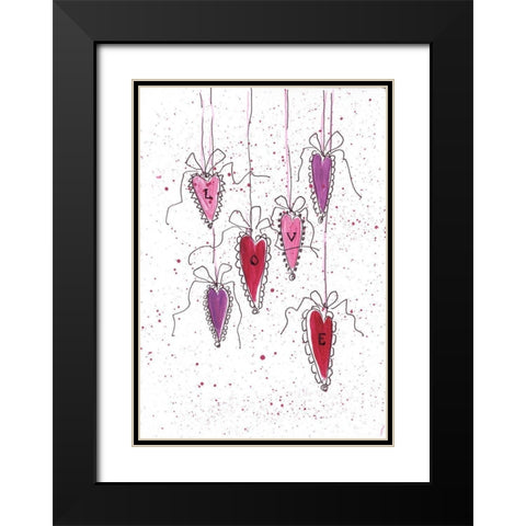 Love   Black Modern Wood Framed Art Print with Double Matting by Strong, Molly Susan