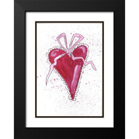 Valentine Black Modern Wood Framed Art Print with Double Matting by Strong, Molly Susan