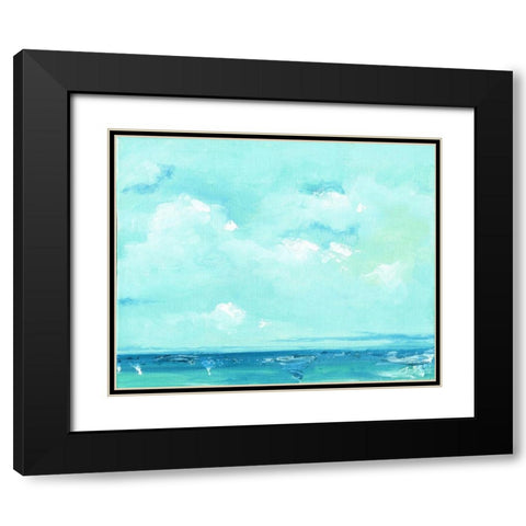 Oceanscape Black Modern Wood Framed Art Print with Double Matting by Strong, Molly Susan