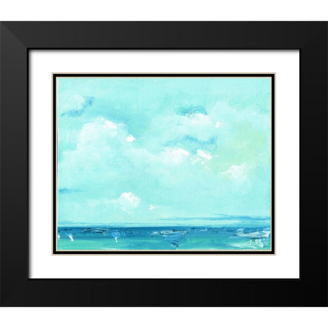 Oceanscape Black Modern Wood Framed Art Print with Double Matting by Strong, Molly Susan