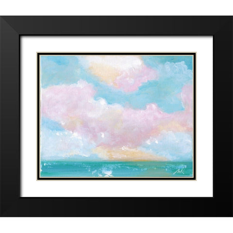 Oceanscape III Black Modern Wood Framed Art Print with Double Matting by Strong, Molly Susan
