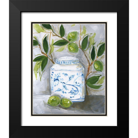 Lime Black Modern Wood Framed Art Print with Double Matting by Strong, Molly Susan