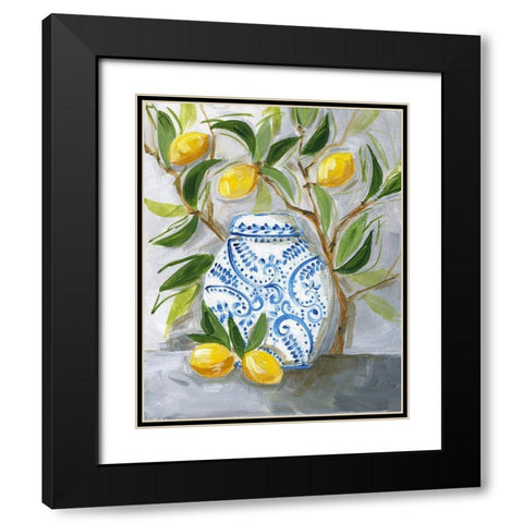 Lemon Black Modern Wood Framed Art Print with Double Matting by Strong, Molly Susan
