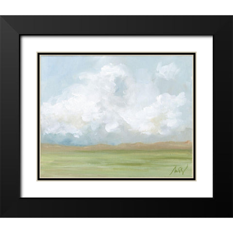 Cloudy Plain Black Modern Wood Framed Art Print with Double Matting by Strong, Molly Susan