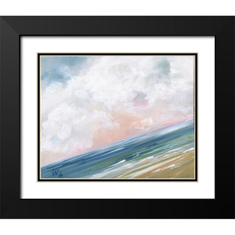 Beach Horizon III Black Modern Wood Framed Art Print with Double Matting by Strong, Molly Susan