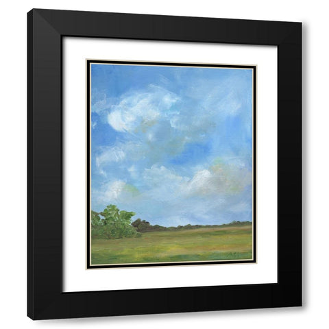 Pasture I Black Modern Wood Framed Art Print with Double Matting by Strong, Molly Susan