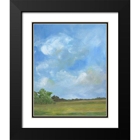 Pasture I Black Modern Wood Framed Art Print with Double Matting by Strong, Molly Susan