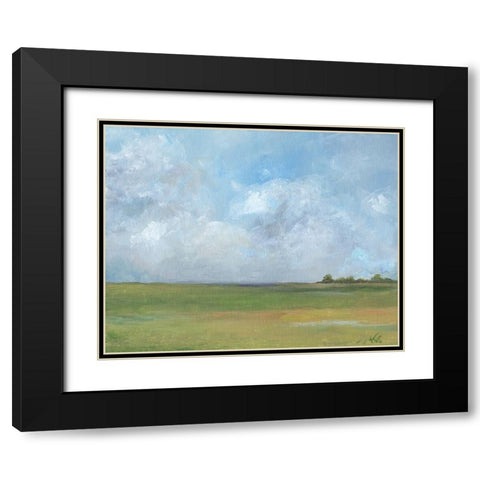 Pasture II Black Modern Wood Framed Art Print with Double Matting by Strong, Molly Susan