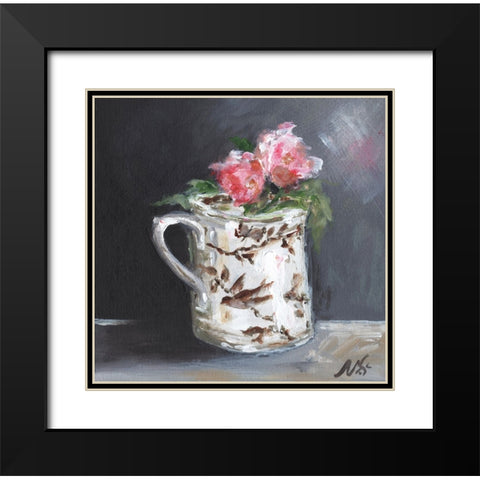 Brown Bird Pitcher Black Modern Wood Framed Art Print with Double Matting by Strong, Molly Susan