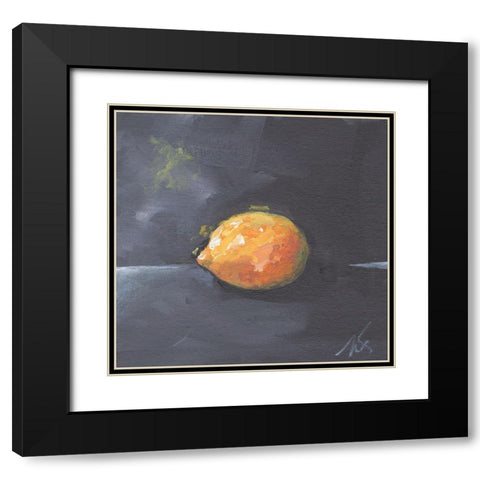 Lemon Black Modern Wood Framed Art Print with Double Matting by Strong, Molly Susan