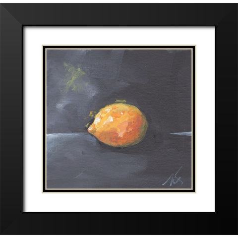 Lemon Black Modern Wood Framed Art Print with Double Matting by Strong, Molly Susan