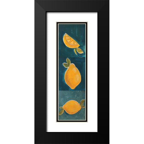 Three Lemons Black Modern Wood Framed Art Print with Double Matting by Rupp, Mariah