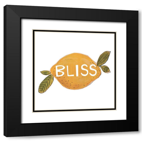 Bliss Black Modern Wood Framed Art Print with Double Matting by Rupp, Mariah