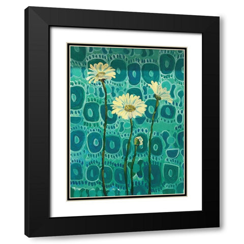 Greek Daisy Black Modern Wood Framed Art Print with Double Matting by Rupp, Mariah