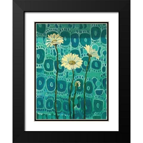 Greek Daisy Black Modern Wood Framed Art Print with Double Matting by Rupp, Mariah