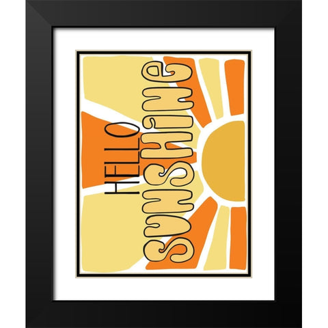 Hello Sunshine Black Modern Wood Framed Art Print with Double Matting by Rupp, Mariah