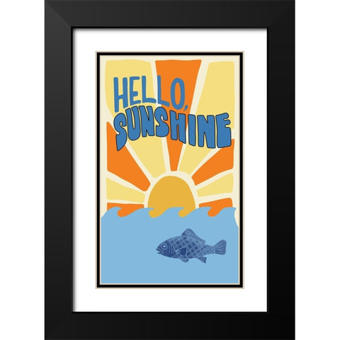 Hello Sunshine Black Modern Wood Framed Art Print with Double Matting by Rupp, Mariah