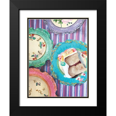 Cake Black Modern Wood Framed Art Print with Double Matting by Rupp, Mariah