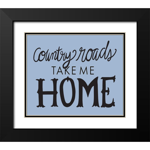 Country Roads Black Modern Wood Framed Art Print with Double Matting by Rupp, Mariah