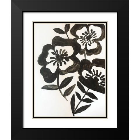 Black Watercolor Black Modern Wood Framed Art Print with Double Matting by Rupp, Mariah