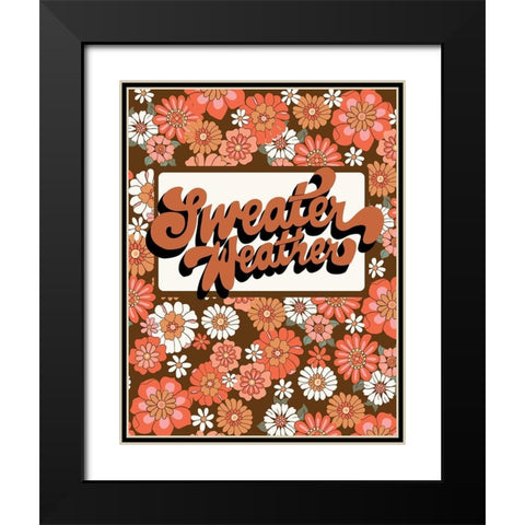 Sweater Weather Black Modern Wood Framed Art Print with Double Matting by Rupp, Mariah