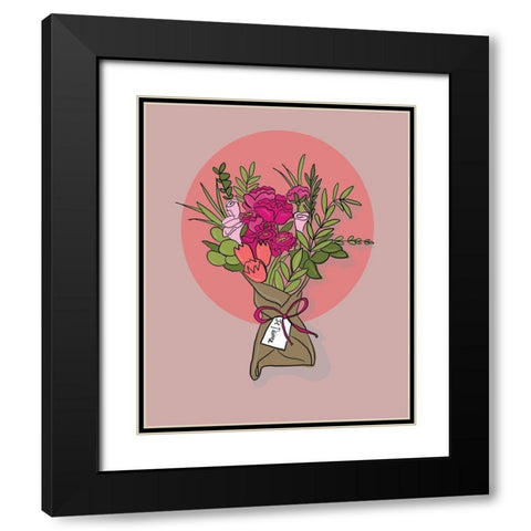 Flowers Black Modern Wood Framed Art Print with Double Matting by Rupp, Mariah
