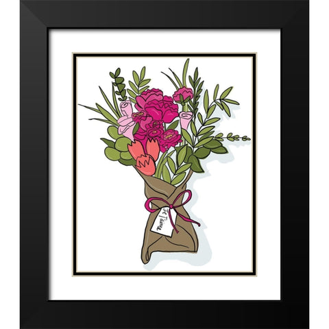 Flowers Black Modern Wood Framed Art Print with Double Matting by Rupp, Mariah