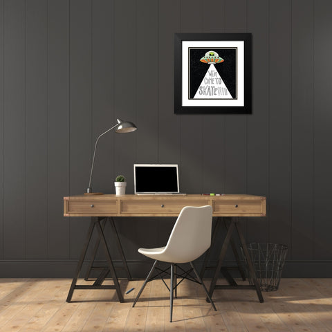 UFO   Black Modern Wood Framed Art Print with Double Matting by Rupp, Mariah