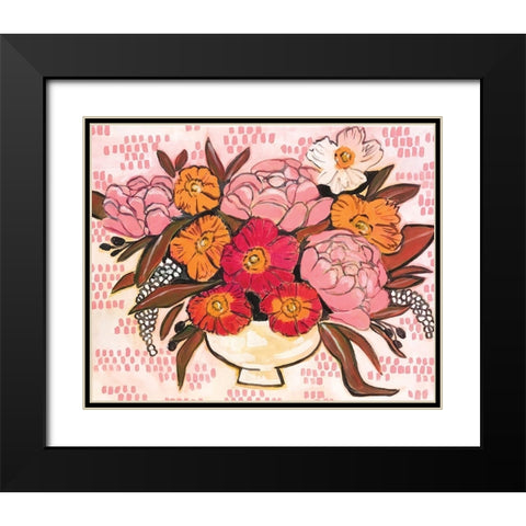 Bouquet Black Modern Wood Framed Art Print with Double Matting by Rupp, Mariah