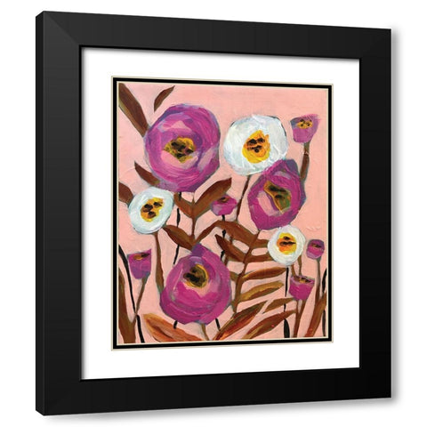Pink on Pink Black Modern Wood Framed Art Print with Double Matting by Rupp, Mariah