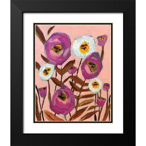 Pink on Pink Black Modern Wood Framed Art Print with Double Matting by Rupp, Mariah