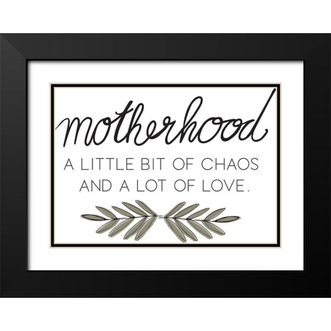 Motherhood Black Modern Wood Framed Art Print with Double Matting by Rupp, Mariah