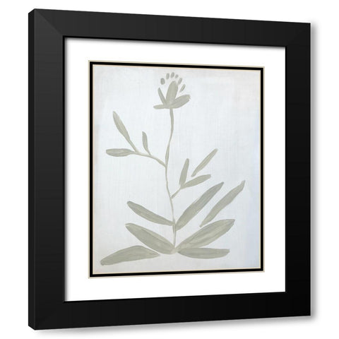 Flower on White Black Modern Wood Framed Art Print with Double Matting by Rupp, Mariah