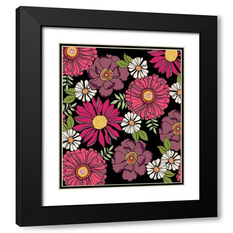 Pink and Black Black Modern Wood Framed Art Print with Double Matting by Rupp, Mariah